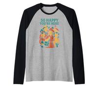 Happy Face So Happy You Here Carine Donne Tornano A Scuola Maglia con Maniche Raglan