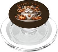 Happy Fall Cat Graphic For Women Kawaii Kitten Cute Autumn PopSockets PopGrip per MagSafe