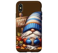 Happy Fall Coffee Gnome With Hot Cocoa Mug And Autumn Vibes Custodia per iPhone X/XS
