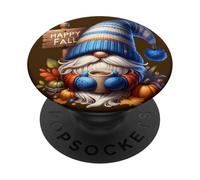 Happy Fall Coffee Gnome With Hot Cocoa Mug And Autumn Vibes PopSockets PopGrip Adesivo