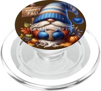 Happy Fall Coffee Gnome With Hot Cocoa Mug And Autumn Vibes PopSockets PopGrip per MagSafe