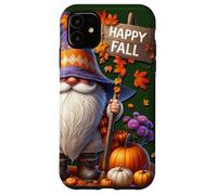 Happy Fall Gnome With Farm Fresh Pumpkins And Autumn Vibes Custodia per iPhone 11
