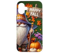Happy Fall Gnome With Farm Fresh Pumpkins And Autumn Vibes Custodia per iPhone 16 Plus