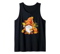 Happy Fall GNOME Zucca Autunno Ringraziamento Uomini Donne Canotta