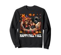 Happy Fall Saying for Labrador Lover Black Labrador Graphic Felpa