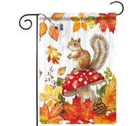 Happy Fall Squirrel Bandiera Durevole Flag Robuste Bandiere Per Casa Interno Cortile 30X45Cm