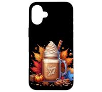 Happy Fall Vibes Autumn Hot Drinks For Pumpkin Spice Season Custodia per iPhone 16 Plus