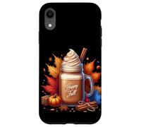 Happy Fall Vibes Autumn Hot Drinks For Pumpkin Spice Season Custodia per iPhone XR