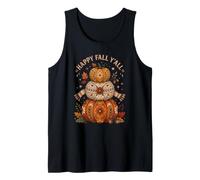 Happy Fall YALL - Camicia da Donna con zucche impilate per Il Ringraziamento Canotta