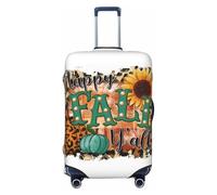 Happy Fall Y'All - Copribagagli da viaggio, elastico, per valigie, 45-81 cm, Nero , S