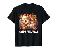 Happy Fall YALL Decor for Labrador Lover Cozy Autumn Vibes Maglietta