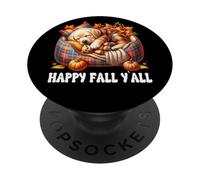 Happy Fall Yall Decor For Labrador Lover Cozy Autumn Vibes PopSockets PopGrip Adesivo