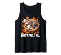 Happy Fall YALL for Puppy Lover And Australian Shepherd Mom Canotta