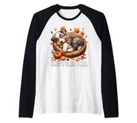 Happy Fall YALL for Puppy Lover And Australian Shepherd Mom Maglia con Maniche Raglan