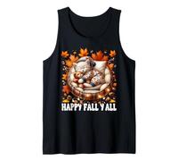 Happy Fall YALL Graphic for Cat Lover Cute Kitten Autumn Cat Canotta