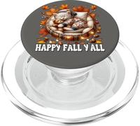 Happy Fall Yall Graphic For Cat Lover Cute Kitten Autumn Cat PopSockets PopGrip per MagSafe