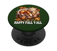 Happy Fall Yall Graphic For Women With Fall Golden Retriever PopSockets PopGrip Adesivo