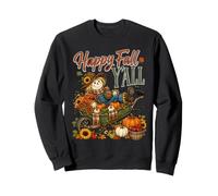 Happy Fall Y'All Scarecrow Pumpkin Autumn Farmhouse Lovers Felpa