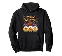 Happy Fall Y'All Simpatici gnomi Zucca Autunno Albero Foglie Autunnali Felpa con Cappuccio