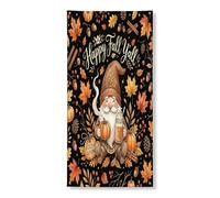 Happy Fall Y'all - Striscione per porta, design accogliente con gnomo autunnale, decorazione rustica per Halloween, Ringraziamento, 91 x 183 cm