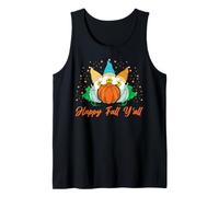 Happy Fall Y'All with GNOME Pumpkin for Autumn Canotta