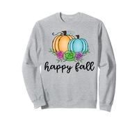Happy Fall Zucca Patch Leopard Ringraziamento Halloween Fun Felpa