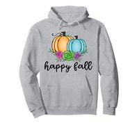 Happy Fall Zucca Patch Leopard Ringraziamento Halloween Fun Felpa con Cappuccio