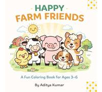 Happy Farm Friends: simple & Cute Farm Coloring Book