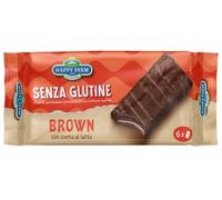 Happy Farm Merendine Happy Farm Brown pan di spagna, 6 pezzi 45g