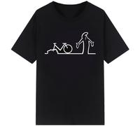 Happy Fashion T Shirts La Linea The Line Osvaldo Cavandoli TV Men Style Streetwear Tee Round Neck Casual Tops Camisetas Black 3XL