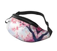 Happy Fat Cat, borsa a tracolla con simpatico gatto anime, per tenere le mani libere, 14 x 35 cm, A17, Taglia unica