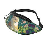 Happy Fat Cat, borsa a tracolla con simpatico gatto anime, per tenere le mani libere, 14 x 35 cm, A25., Taglia unica