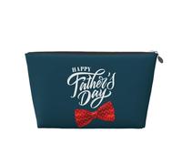 Happy Father's Day A Makeup Bag, Trousse da viaggio per articoli da toeletta da donna, borsa per il trucco in pelle, organizer per trucchi, graziosa borsa per il trucco, Argento, Taglia unica