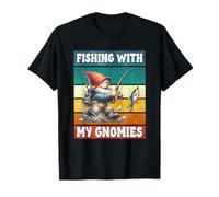 Happy Fathers Day Grandpa Gnome Love Fishing Graphic For Dad Maglietta