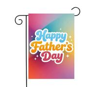 Happy Fathers Day Love Best Great Dad Mustache Bandiere Verticale Resistente Alle Intemperie Bandiere Durevole Bandiera Per Feste Casa Portico 30X45Cm