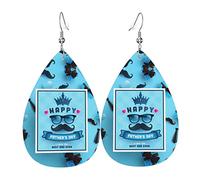 Happy Father's Day Orecchini a goccia in pelle Set Orecchini pendenti Pendenti morbidi e leggeri per le donne