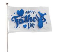 Happy Father's Day with A Blue Heart And Tie Flag 3x5 Ft Outdoor Garden Flags Banner Decor Per Cortile Portico Prato Fattoria