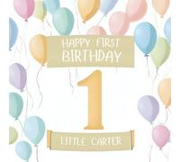 Happy First Birthday, Little Carter (the perfect personalized first birthday book for little baby Carter)
