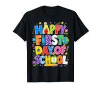 Happy First Day of School Cute Teacher Student Kids Maglietta