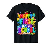 Happy First Day of School Cute Teacher Student Kids Maglietta