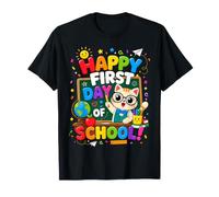 Happy First Day of School Cute Teacher Student Kids Maglietta