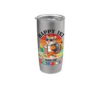 Happy First Day Of School Cute Turtle Studente Ragazzo Ragazza Bambini Bicchiere termico in acciaio inox doppia parete