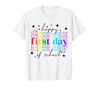 Happy First Day of School Teacher Back to School Student Maglietta