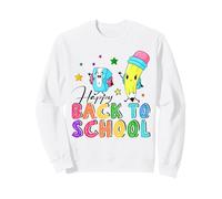 Happy First Day of School Welcome Back To School Ragazzi Ragazze Felpa