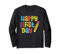 Happy First Day Pencil Back to School Maglia a Manica