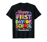 Happy First Day Tie Dye Leopard Teacher Back To School Maglietta