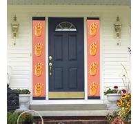 Happy Foot Hanging Door Banner Primavera Estate Benvenuto Portico Banner Buon Compleanno Festa Banner Foto Sfondo Portico Segno Porta Anteriore Segni Per Yard Indoor Outdoor Decor