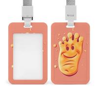 Happy Foot - Porta badge verticale con cordino, resistente, resistente, impermeabile, per infermieri, ufficiali, insegnanti, personale di sicurezza