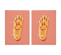 Happy Foot, porta passaporto ultra sottile in pelle PU, organizer per documenti da viaggio, compatto, premium, internazionale, per donne e uomini