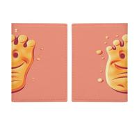 Happy Foot, porta passaporto ultra sottile in pelle PU, organizer per documenti da viaggio, compatto, premium, internazionale, per donne e uomini